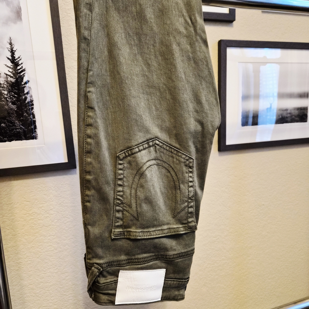 True Religion Olive Green Super Skinny Womens Size 27 Jeans